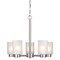Westinghouse Chandelier 60W 5-Light Sylvestre, Brushed Nickel Frosted Seeded Glass 6227400 - alternate 3